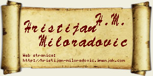 Hristijan Miloradović vizit kartica